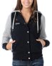 Element Girls Sandbox Black Hooded Letterman Jacket