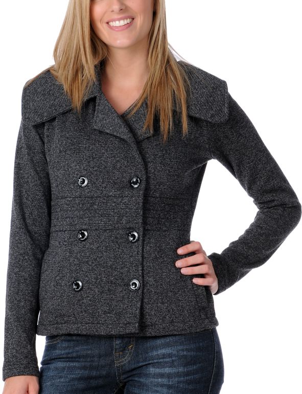 Element Girls Darian Charcoal Pea Coat