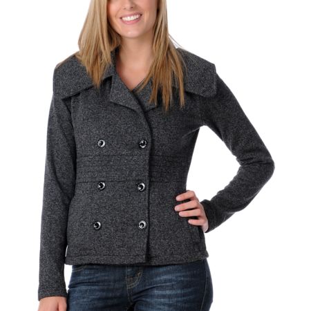 Element Girls Darian Charcoal Pea Coat