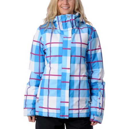 Roxy Lily White & Blue Plaid Snowboard Jacket