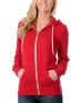 Zine Girls Solid Red Zip Up Hoodie