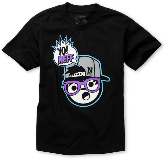 Neff Boys Yo Neff! Black Tee Shirt