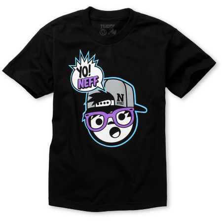 Neff Boys Yo Neff! Black Tee Shirt
