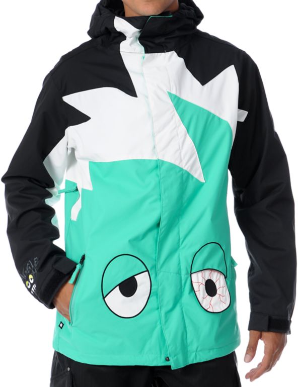 686 Operation Snaggletooth 8K Black 2012 Guys Snowboard Jacket