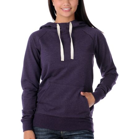 Zine Girls Purple Hooded Pullover Sweatshirt