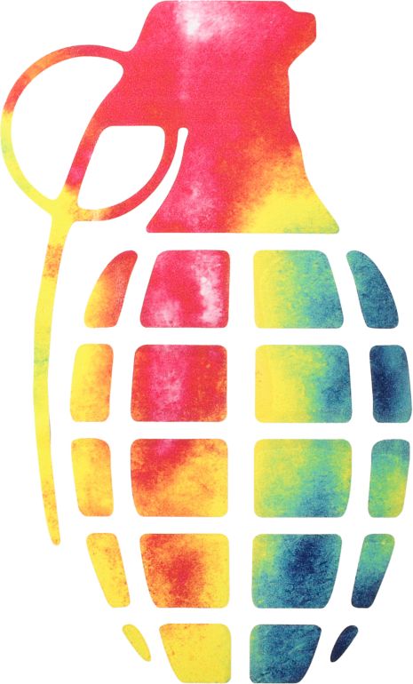 Grenade Tie Die 8.5" Predator Sticker