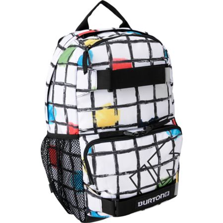 Burton Treble Yell White Watercolor Square Girls Snow Backpack