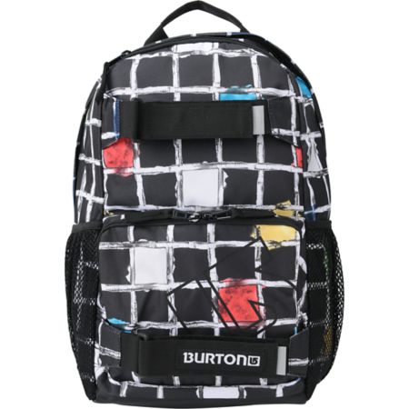 Burton Treble Yell Black Watercolor Square Girls Snow Backpack