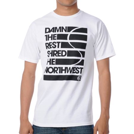 Casual Industrees Damn The Rest White Tee Shirt