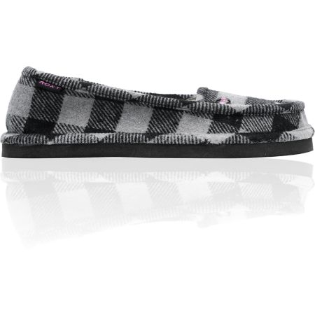 Roxy Del Mar Grey & Black Plaid Slippers