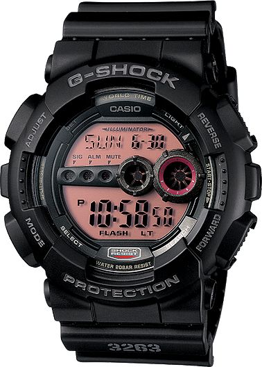 G-Shock GD100MS-1 Classic Black Watch