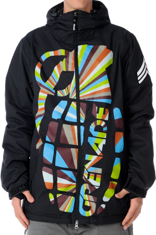 Grenade Exploiter 2012 Black 8K Guys Snowboard Jacket