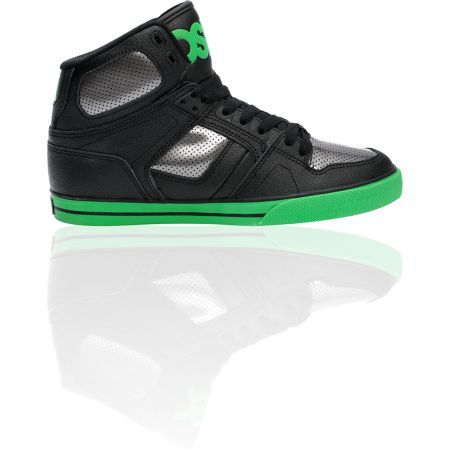Osiris NYC 83 VLC Black, Gunmetal, & Green Shoe