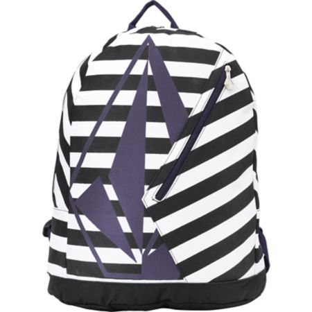 Volcom Girls Messaround Black & White Backpack