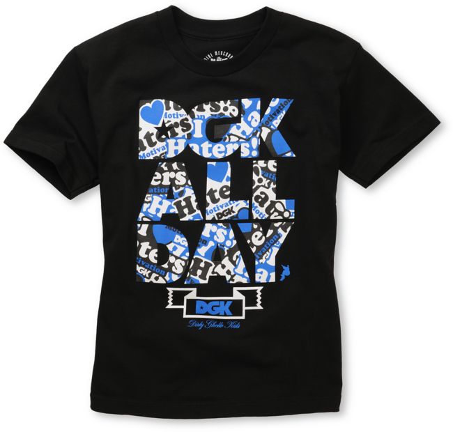 DGK Boys Haters Collage Black Tee Shirt