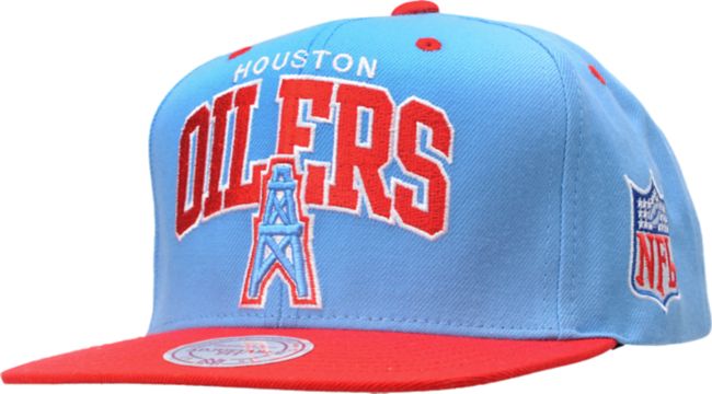 NFL Mitchell and Ness Houston Oilers Arch Snapback Hat