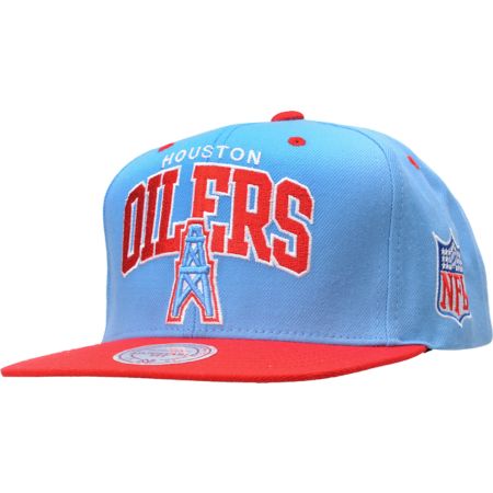 NFL Mitchell and Ness Houston Oilers Arch Snapback Hat