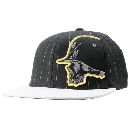 Metal Mulisha Fenced Black & Yellow Pin Stripe Guys Flexfit Hat