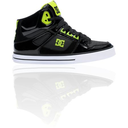 DC Spartan Hi Patent Leather & Soft Lime Shoe 