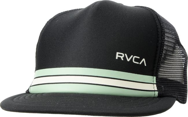 RVCA Barlow Black Trucker Snapback Hat