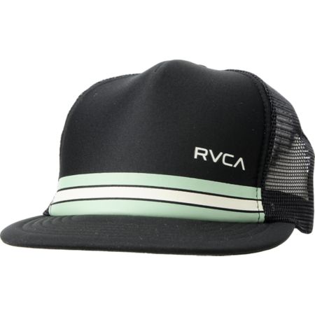 RVCA Barlow Black Trucker Snapback Hat