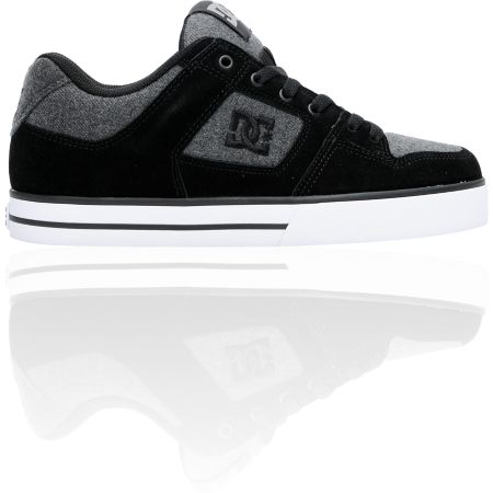DC Pure XE Black & Grey Flannel Skate Shoe