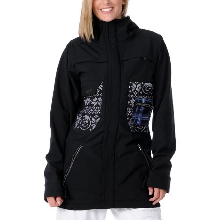 Neff Sargette 2012 Black 10K Softshell Girls Snowboard Jacket