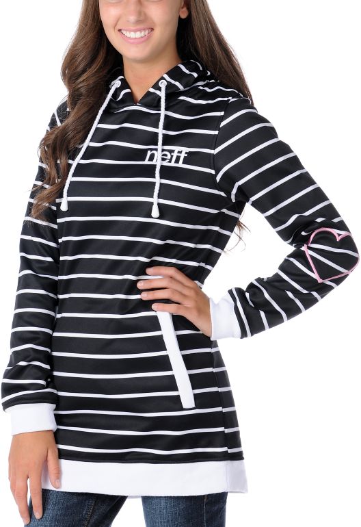 Neff Crush 2012 Black Pullover Girls Shred Hoodie
