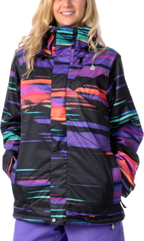 Volcom Girls Ayers Slash Stripe 2012 Snowboard Jacket