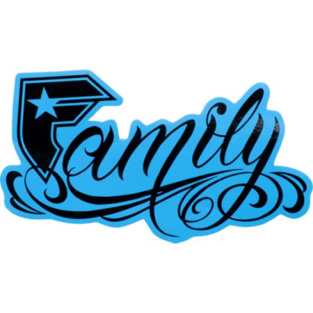 Famous Stars & Straps Black & Blue 6" Family Sticker