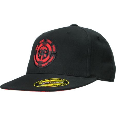 Element Peekaplaid Black Flexfit Hat