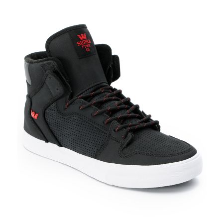 Supra Vaider Black & Red Raptor TUF Shoe