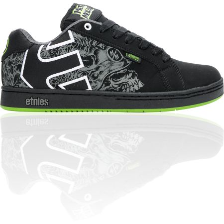 Etnies x Metal Mulisha Fader Black & Green Skate Shoe
