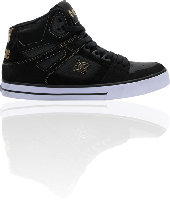 DC X Skullcandy Spartan Hi WC Black & Gold Skate Shoe