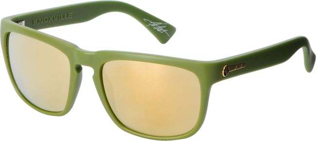 Electric Knoxville Army Green & Gold Chrome Sunglasses