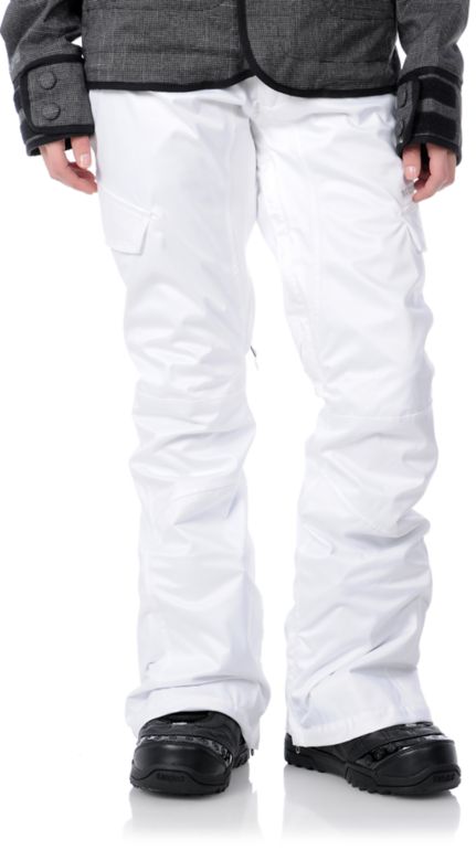 Burton Girls 2012 Indulgence White 10K Snowboard Pants