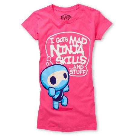 Bitter Sweet Girls Skills And Stuff Pink Tee Shirt