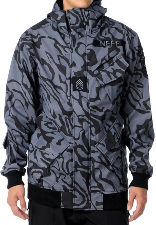 Neff Assault 10K Black Ops Camo 2012 Technical Softshell Guys Snowboard Jacket