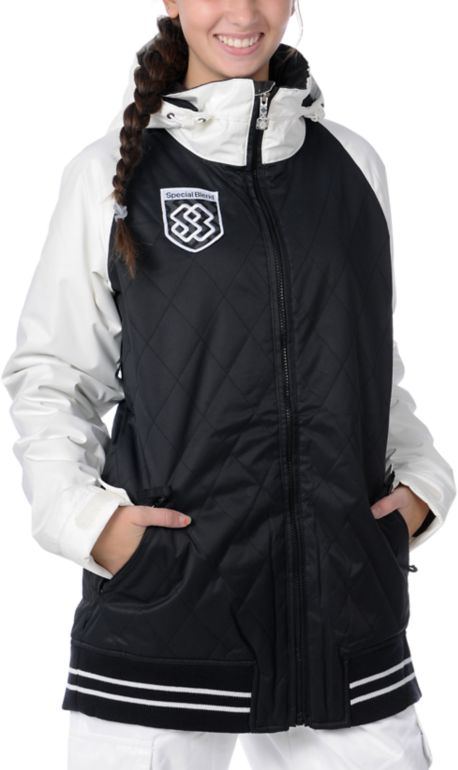 Special Blend Hush 10K Black & White 2012 Girls Snowboard Jacket