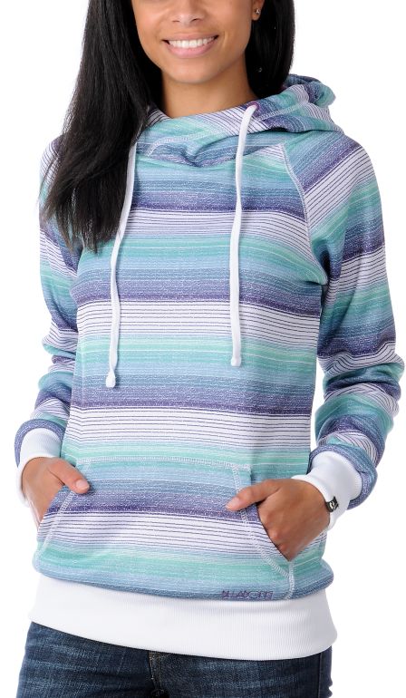 Billabong Girls Lullabye Stripe Pullover Tech Fleece Hoodie