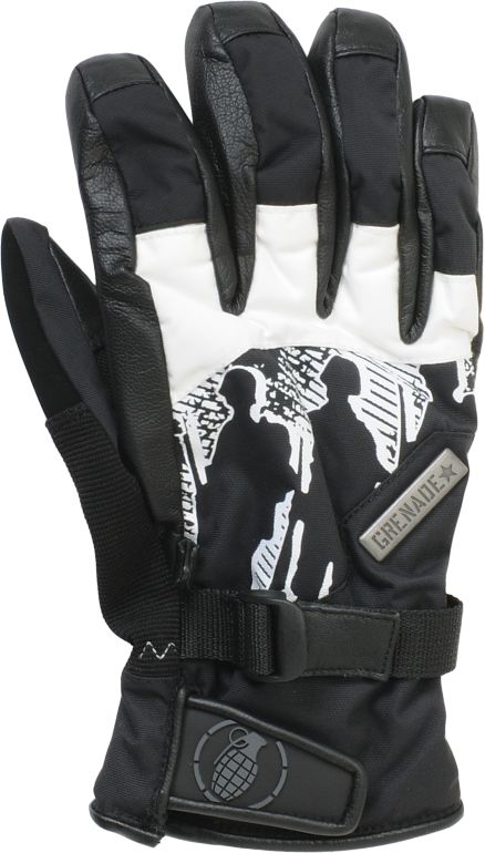 Grenade Apache 2012 Guys Black & White Gloves