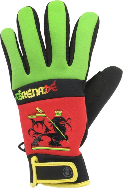 Grenade Bob Gnarly Rasta 2012 Guys Snowboard Pipe Gloves