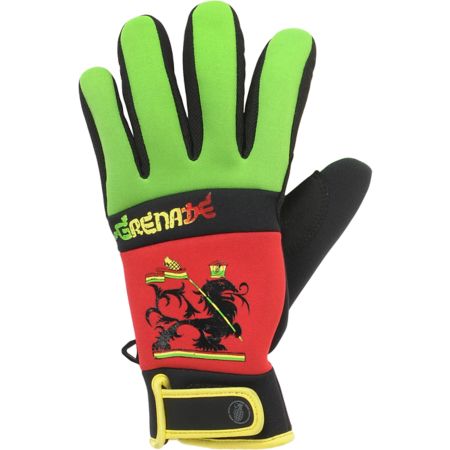 Grenade Bob Gnarly Rasta 2012 Guys Snowboard Pipe Gloves