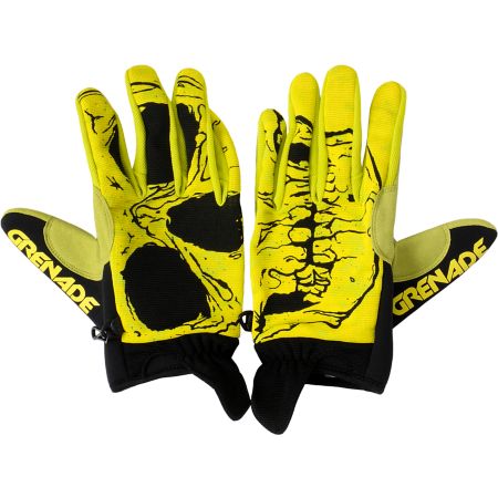 Grenade Skull Green 2012 Guys Snowboard Pipe Gloves