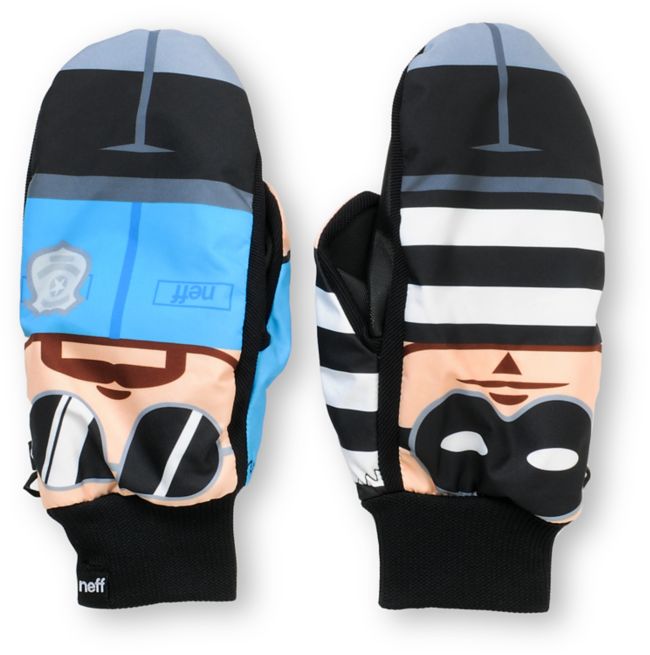 Neff Character Mitt Cop & Robber 2012 Snowboard Mittens