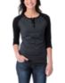 Zine Girls Charcoal & Black Baseball Tee Shirt