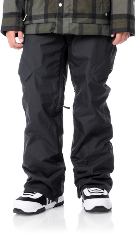 Burton White Collection Smuggler 2012 Black 10K Guys Snowboarding Pants