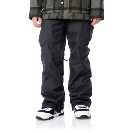 Burton White Collection Smuggler 2012 Black 10K Guys Snowboarding Pants