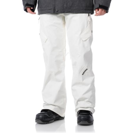 Burton 2012 Smuggler 10K White Snowboard Pants