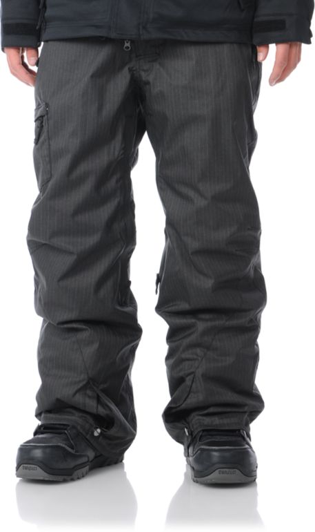 686 Reserved Resist 10K Black Dual Pinstripe Snowboard Pants